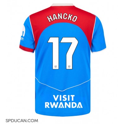 Muški Nogometni Dres Atletico Madrid David Hancko #17 Rezervni 2025-26 Kratak Rukav Muški Nogometni Dres Atletico Madrid David Hancko #17 Rezervni 2025-26 Kratak Rukav